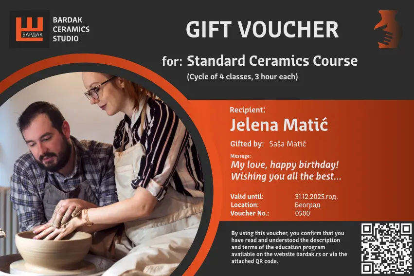 Gift Voucher for Bardak Ceramics Studio